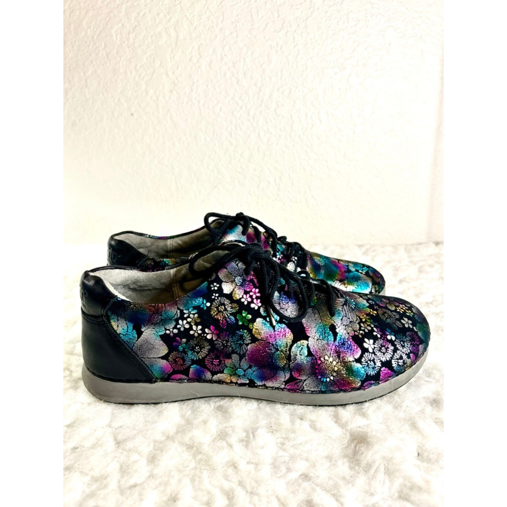 Alegria Essence Metallic Floral Leather Shoes Women Size 41/10.5 - Picture 3 of 8
